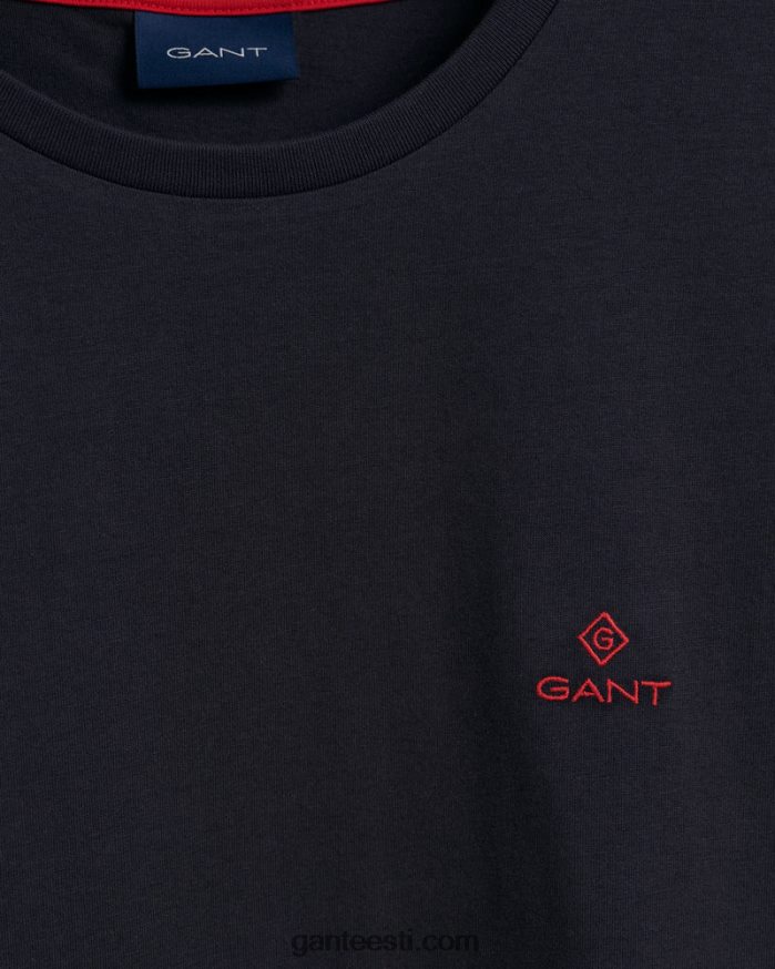GANT mehed õhtusinine kontrastse logoga T-särk NBR64N151