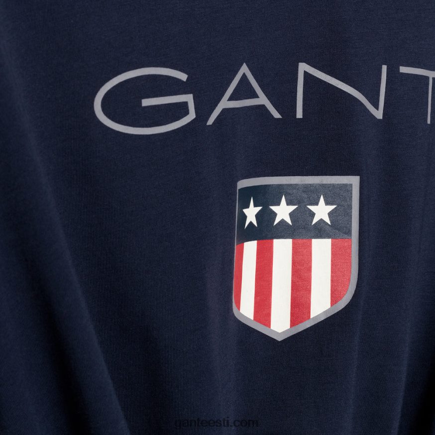 GANT mehed õhtusinine shield t-särk pikkade varrukatega NBR64N158