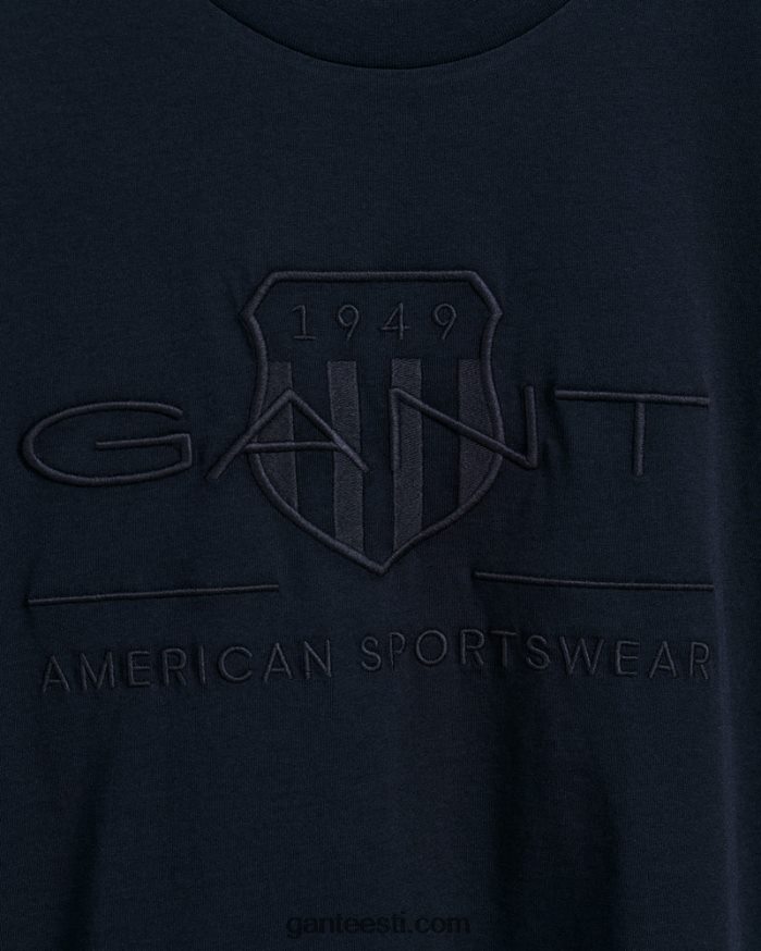 GANT mehed õhtusinine tonaalne arhiivikilp t-särk NBR64N149