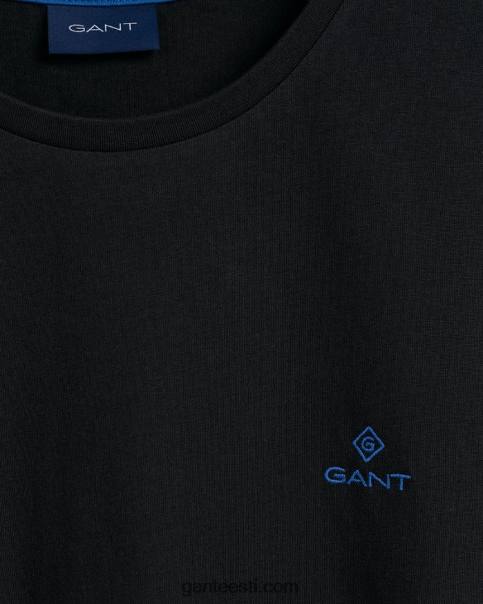 GANT mehed must kontrastse logoga T-särk NBR64N155