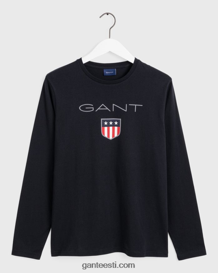 GANT mehed must shield t-särk pikkade varrukatega NBR64N146