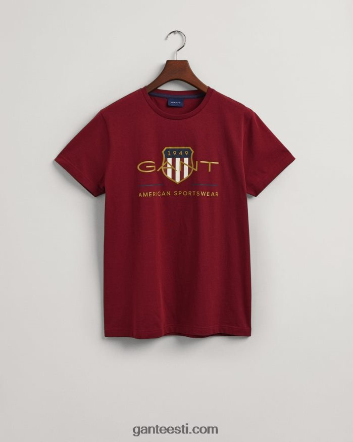 GANT mehed punetav punane arhiivikilbi t-särk NBR64N189