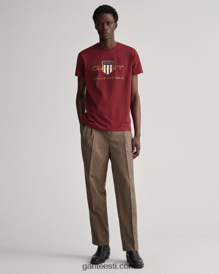 GANT mehed punetav punane arhiivikilbi t-särk NBR64N189