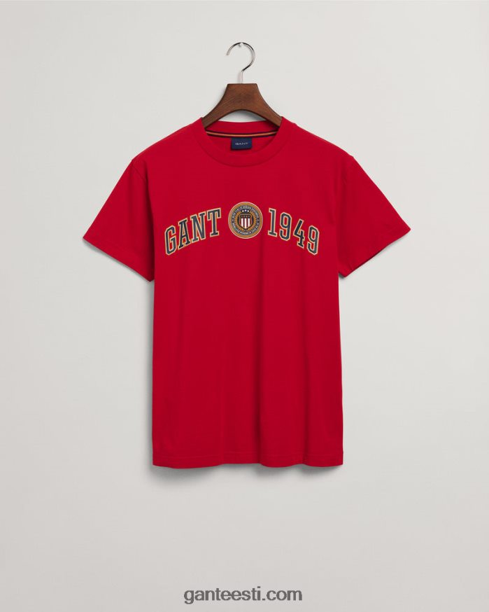 GANT mehed rubiinpunane crest shield t-särk NBR64N161