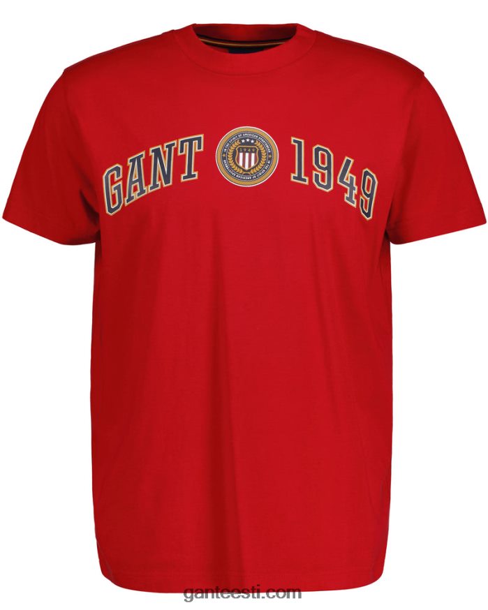 GANT mehed rubiinpunane crest shield t-särk NBR64N161