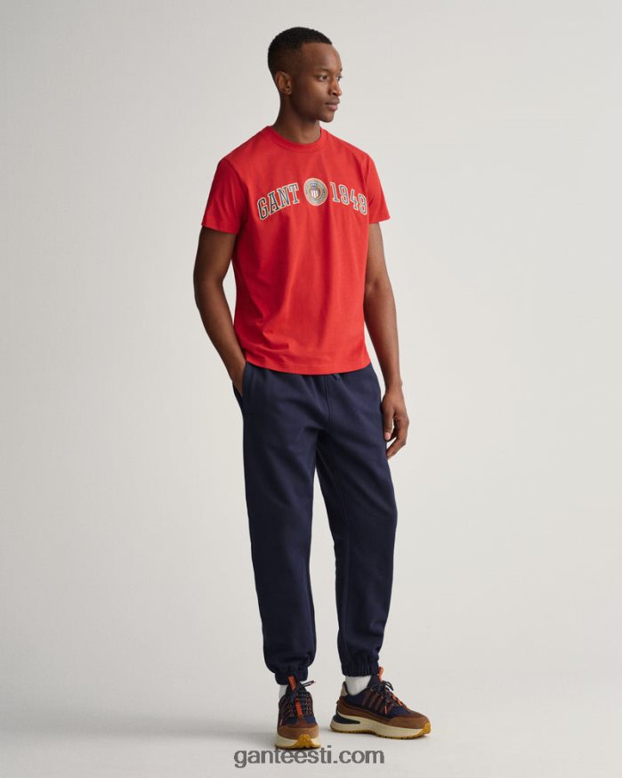 GANT mehed rubiinpunane crest shield t-särk NBR64N161