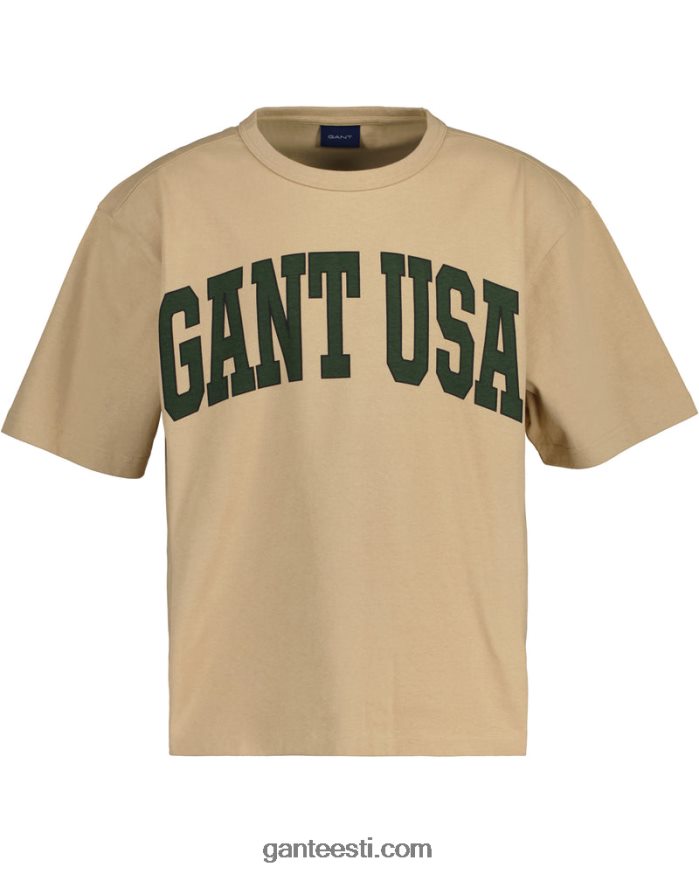 GANT mehed sarapuu beež USA graafiline t-särk NBR64N167