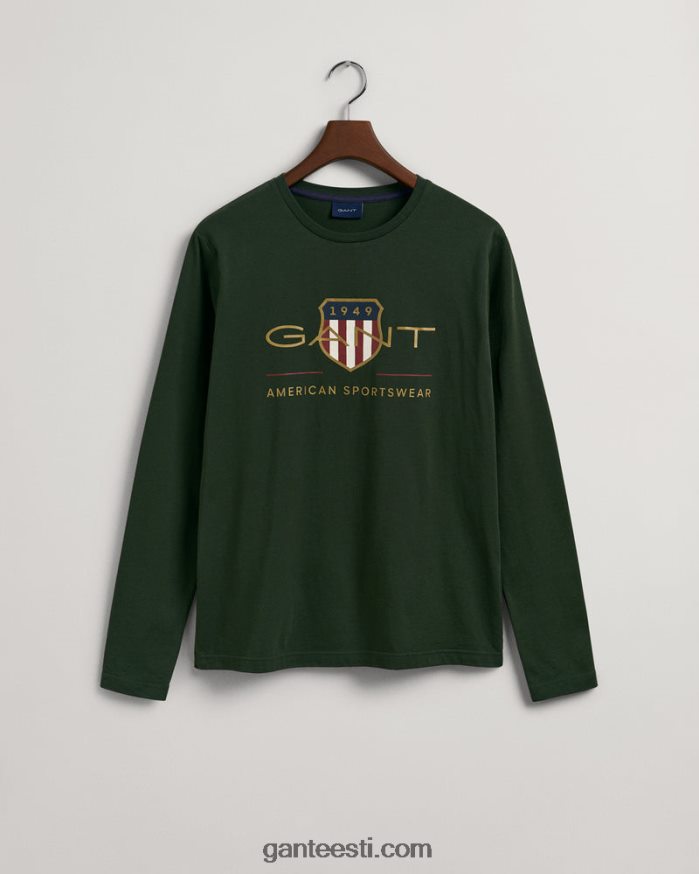GANT mehed tormiroheline archive shield pikkade varrukatega t-särk NBR64N166