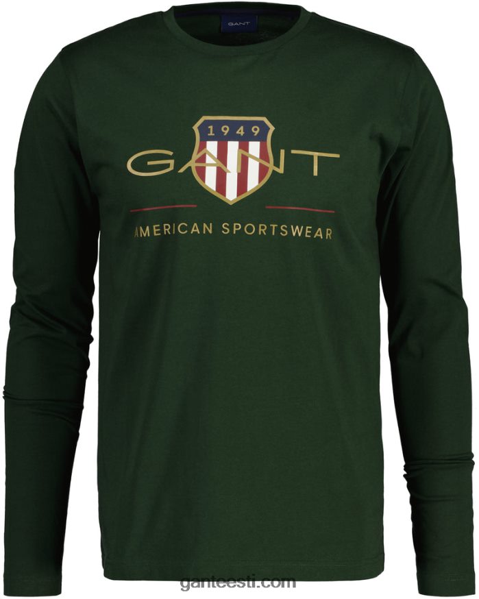 GANT mehed tormiroheline archive shield pikkade varrukatega t-särk NBR64N166