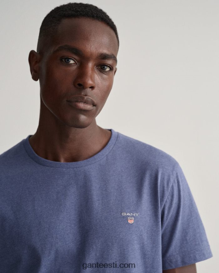GANT mehed tume teksasinine melanž originaal t-särk NBR64N182