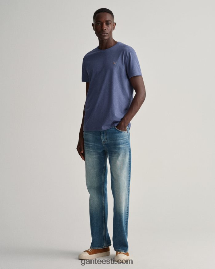 GANT mehed tume teksasinine melanž originaal t-särk NBR64N182