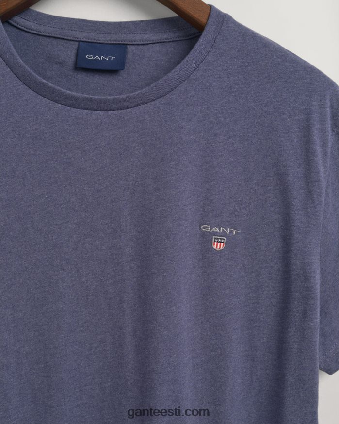 GANT mehed tume teksasinine melanž originaal t-särk NBR64N182
