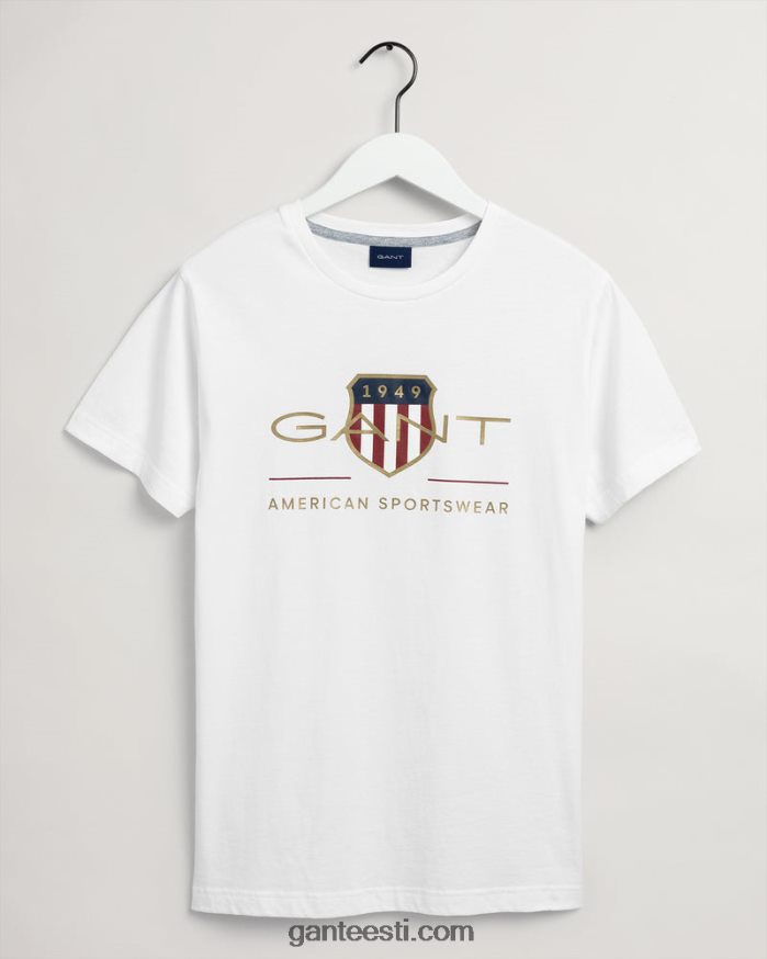 GANT mehed valge arhiivikilbi t-särk NBR64N137