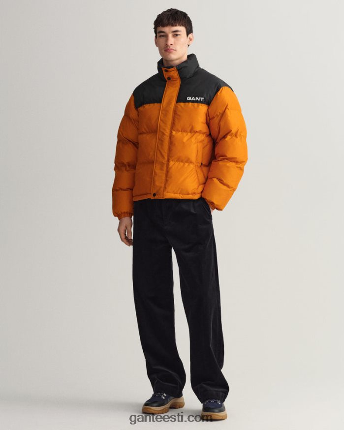 GANT mehed dk sinepi apelsin blokeeritud polsterdatud jope NBR64N369