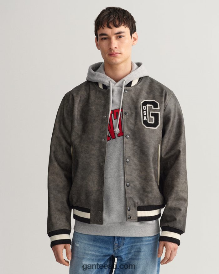 GANT mehed grafiit nahast ülikooli jope NBR64N394