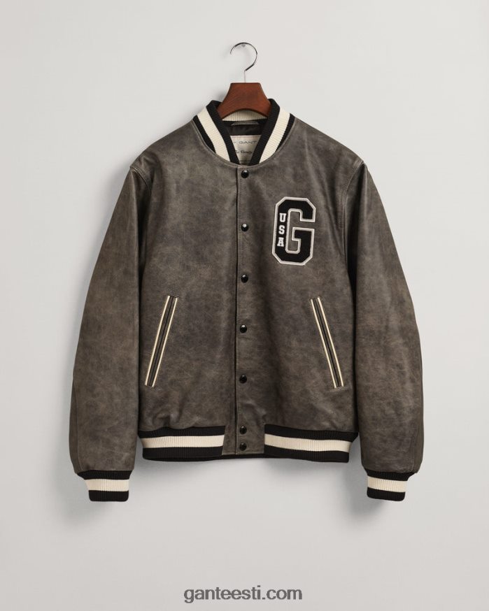 GANT mehed grafiit nahast ülikooli jope NBR64N394