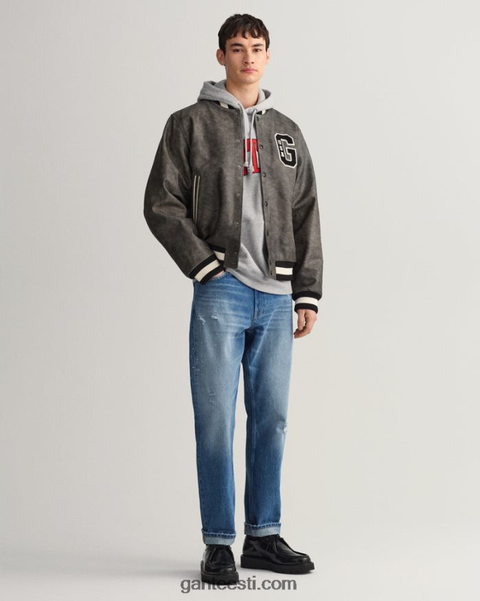 GANT mehed grafiit nahast ülikooli jope NBR64N394