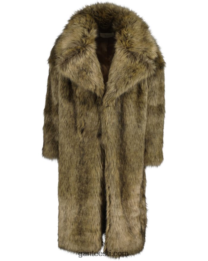 GANT mehed pruunikaspruun kunstkarusnahast mantel NBR64N396