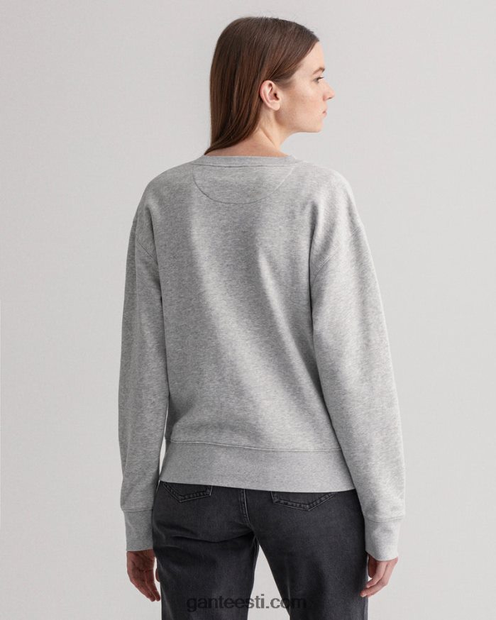 GANT naised helehall melanž originaal kaelusega dressipluus NBR64N737