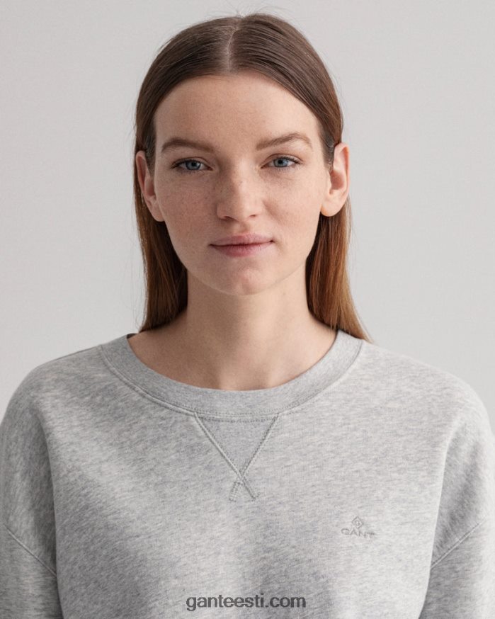 GANT naised helehall melanž originaal kaelusega dressipluus NBR64N737