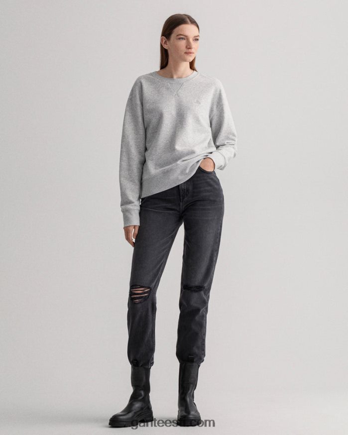 GANT naised helehall melanž originaal kaelusega dressipluus NBR64N737