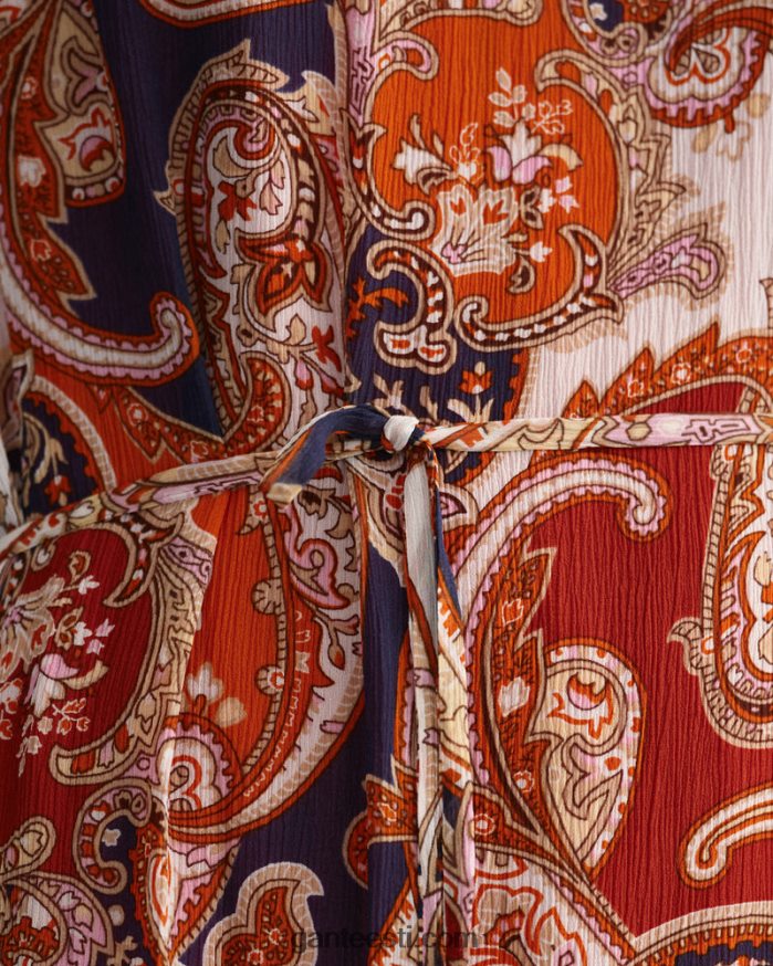 GANT naised kuldne oranž paisley flounce maksikleit NBR64N644