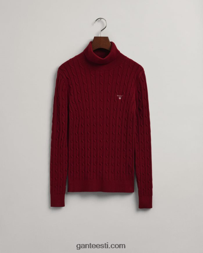 GANT naised cabernet punane veniv puuvillase kaabliga kilpkaelus NBR64N708