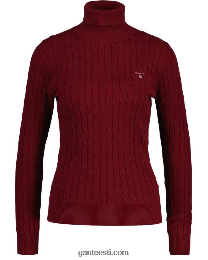 GANT naised cabernet punane veniv puuvillase kaabliga kilpkaelus NBR64N708
