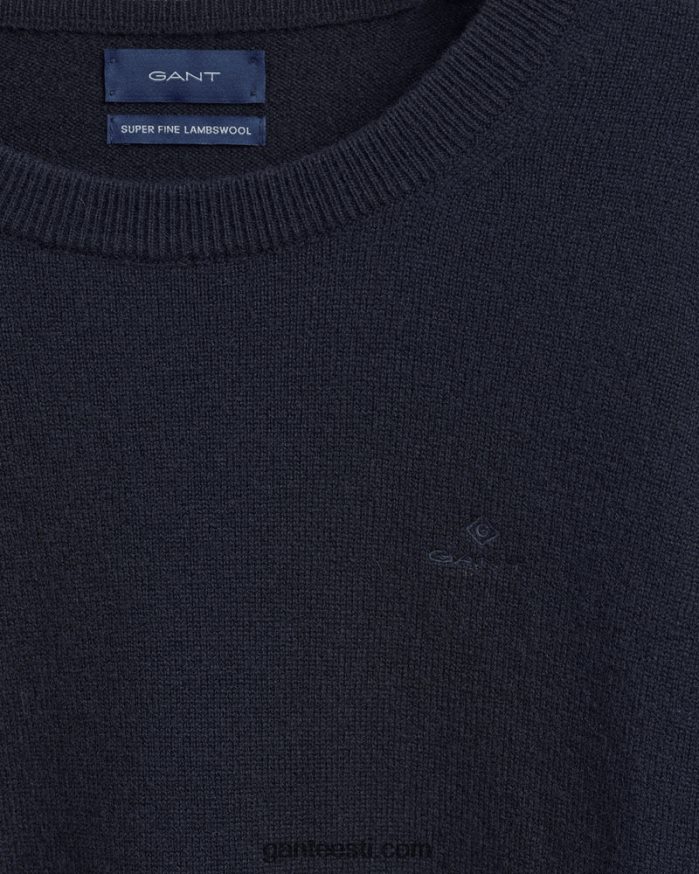 GANT naised õhtusinine ülipeen lambavillast kaelusega kampsun NBR64N665