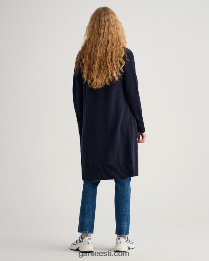 GANT naised õhtusinine pikk villane kardigan NBR64N688