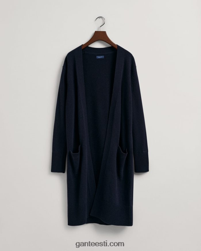 GANT naised õhtusinine pikk villane kardigan NBR64N688