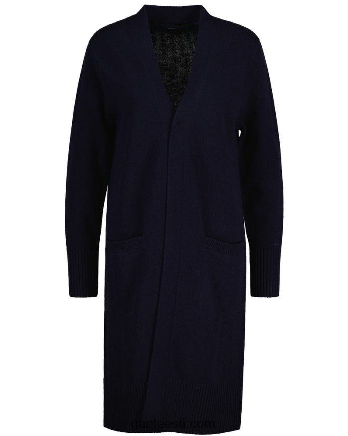 GANT naised õhtusinine pikk villane kardigan NBR64N688