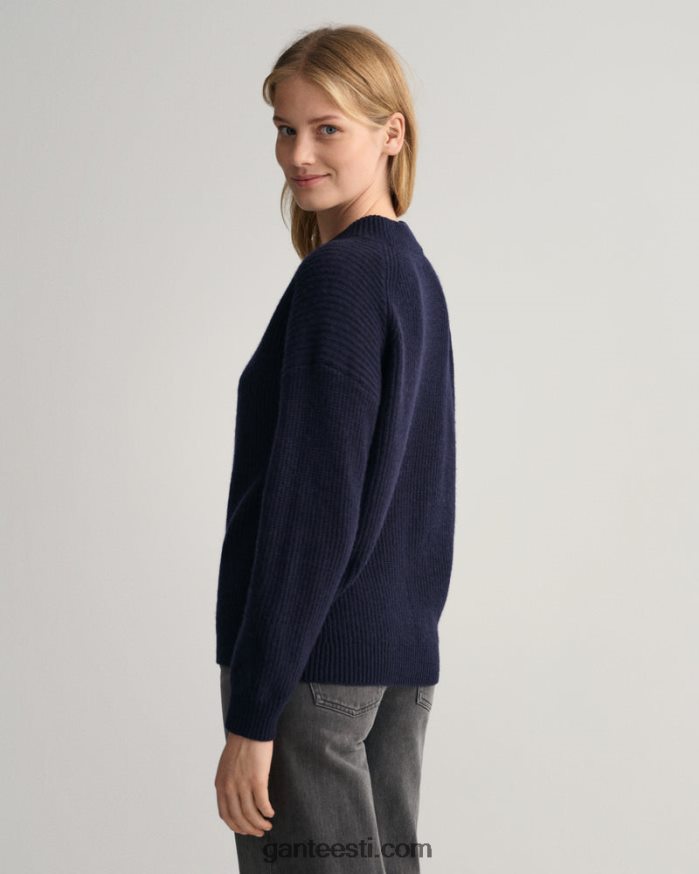 GANT naised õhtusinine villane soonik kaelusega kampsun NBR64N667