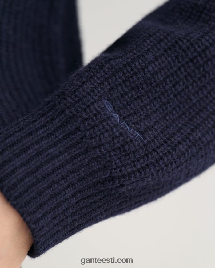 GANT naised õhtusinine villane soonik kaelusega kampsun NBR64N667