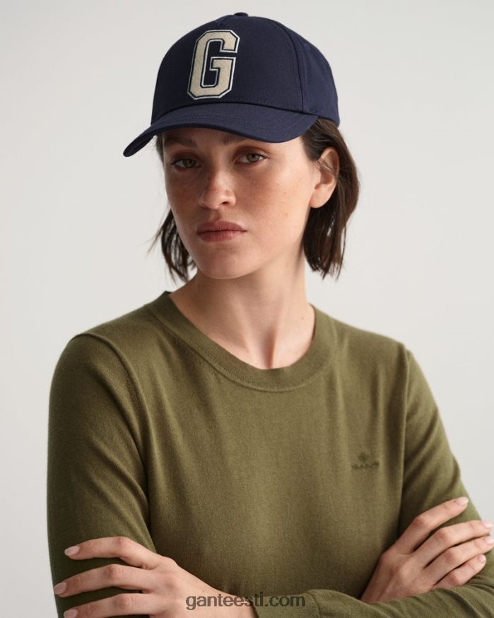 GANT naised jahimees roheline puuvillane kašmiir kaelusega kampsun NBR64N668