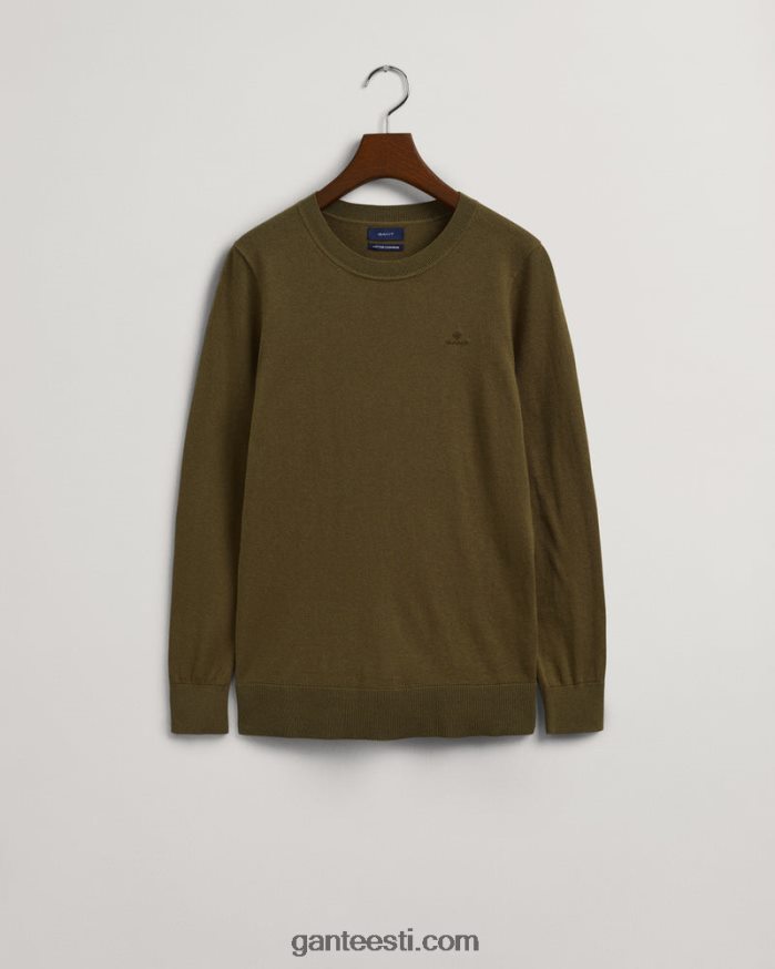 GANT naised jahimees roheline puuvillane kašmiir kaelusega kampsun NBR64N668