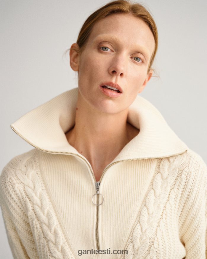 GANT naised kreem kaabel pool lukuga kampsun NBR64N674