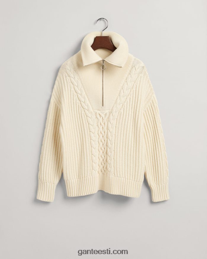 GANT naised kreem kaabel pool lukuga kampsun NBR64N674