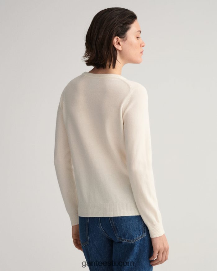 GANT naised kreem ülipeen lambavillast kaelusega kampsun NBR64N694