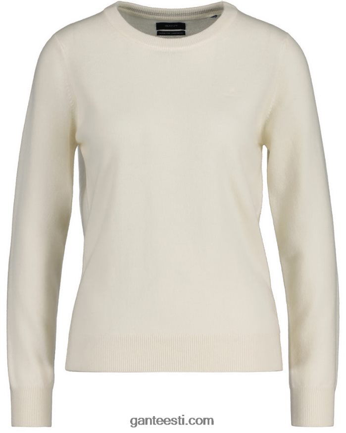 GANT naised kreem ülipeen lambavillast kaelusega kampsun NBR64N694