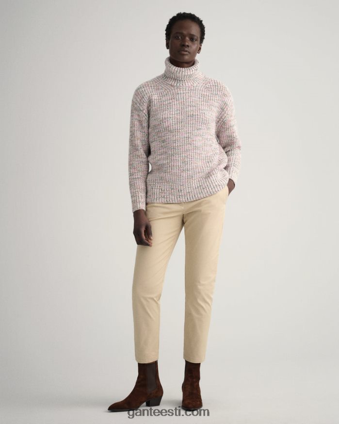 GANT naised kreem mitmevärviline rullkaelusega kampsun NBR64N656