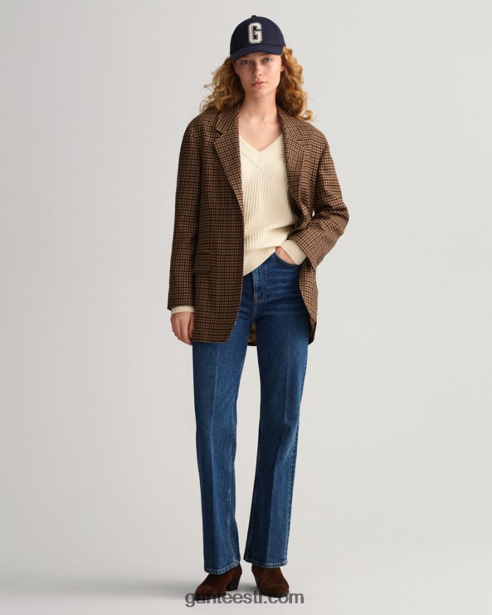 GANT naised kreem puuvillane soonikuga v-kaelusega kampsun NBR64N659