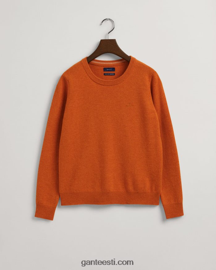 GANT naised kuldne oranž ülipeen lambavillast kaelusega kampsun NBR64N660