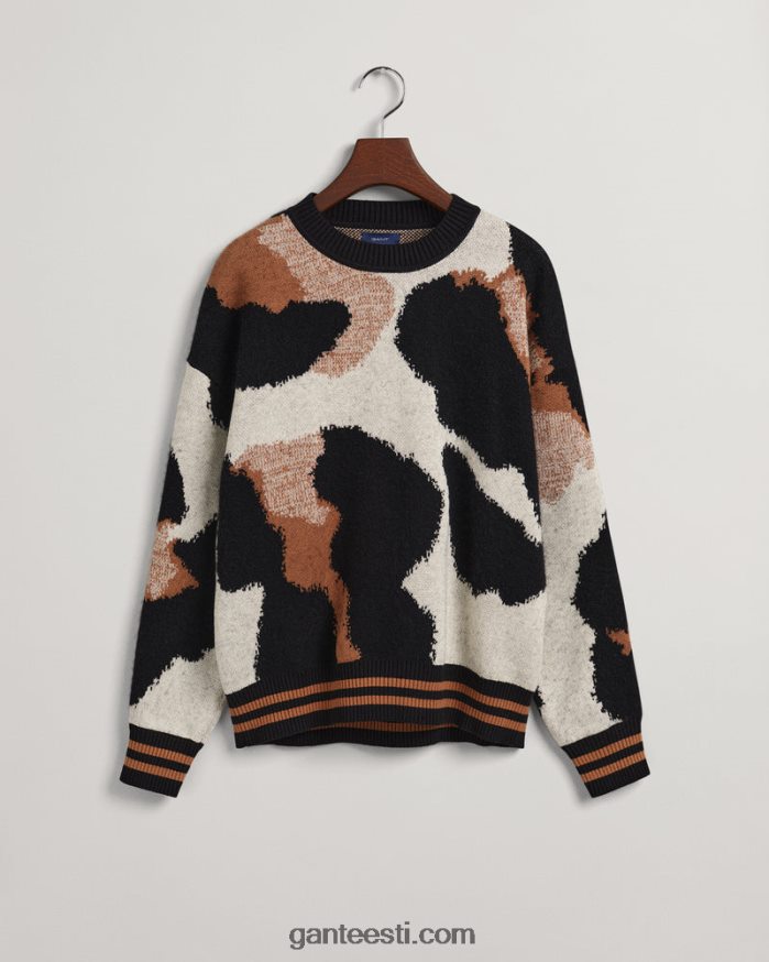 GANT naised must leopard intarsia crew kaelusega kampsun NBR64N670