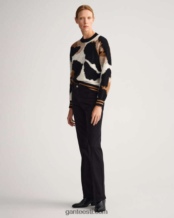 GANT naised must leopard intarsia crew kaelusega kampsun NBR64N670