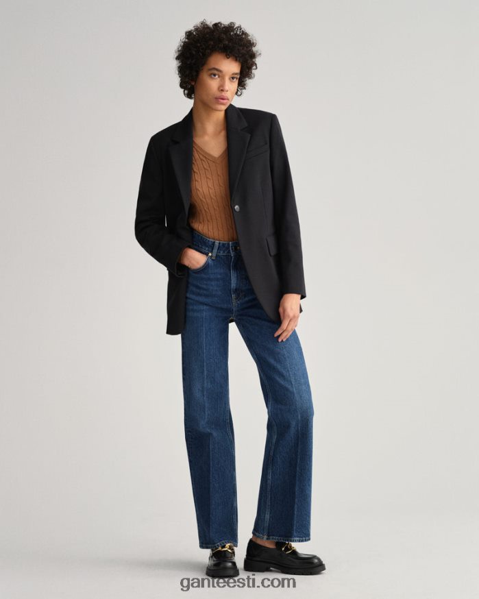 GANT naised röstitud pähkel veniv puuvillase kaabliga v-kaelusega kampsun NBR64N690