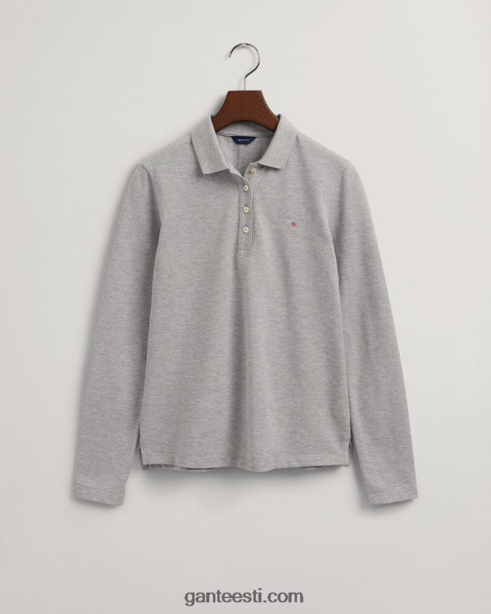 GANT naised hall melanž originaal pikkade varrukatega polosärk NBR64N631