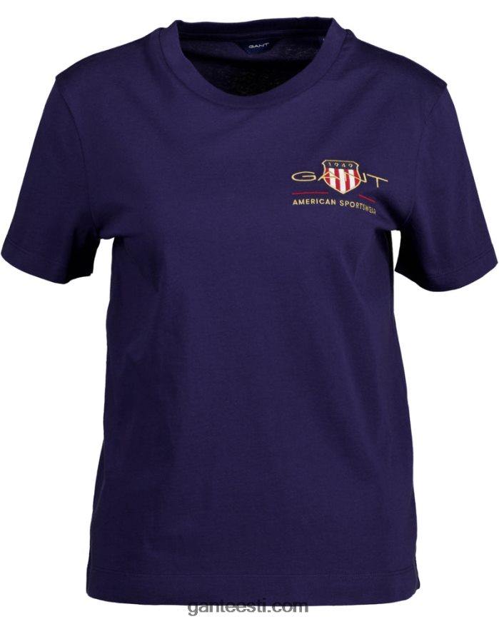 GANT naised õhtusinine arhiivikilbi t-särk NBR64N612