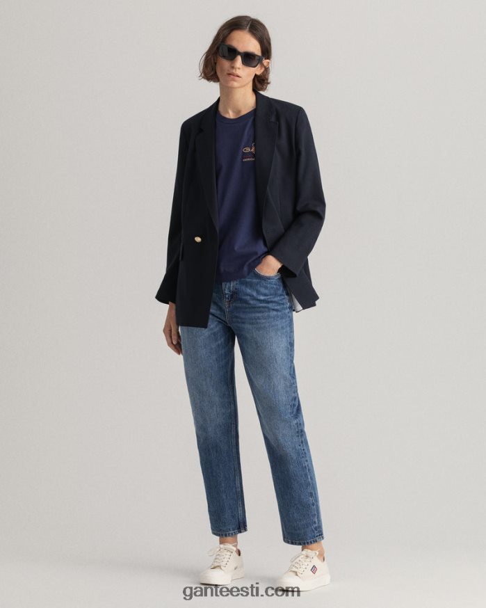 GANT naised õhtusinine arhiivikilbi t-särk NBR64N612