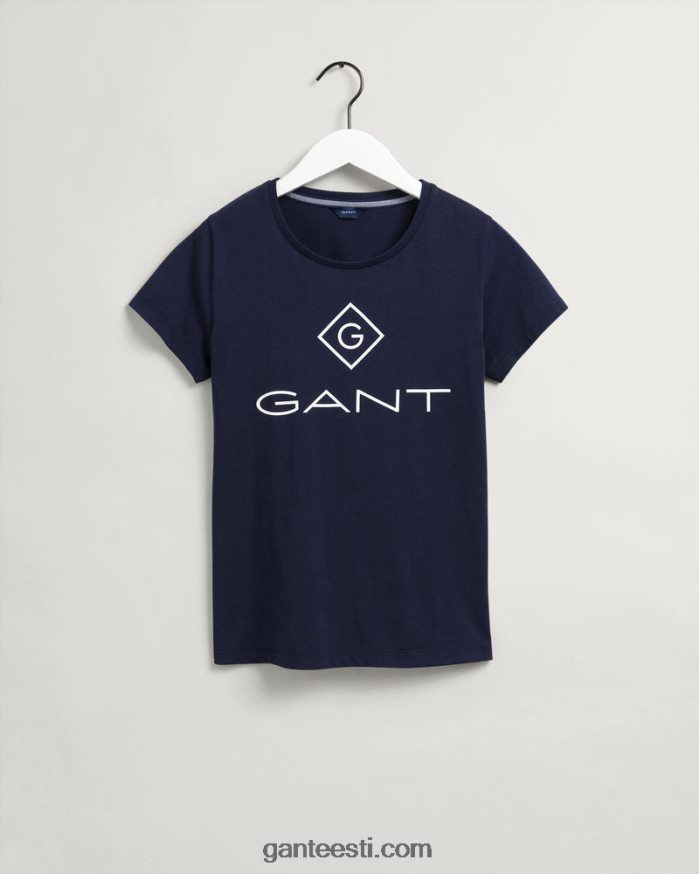 GANT naised õhtusinine logoga t-särk NBR64N621